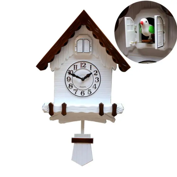 Creative Cuckoo 3D Wall Clock Living Room Cartoon Shabby Chic Clock