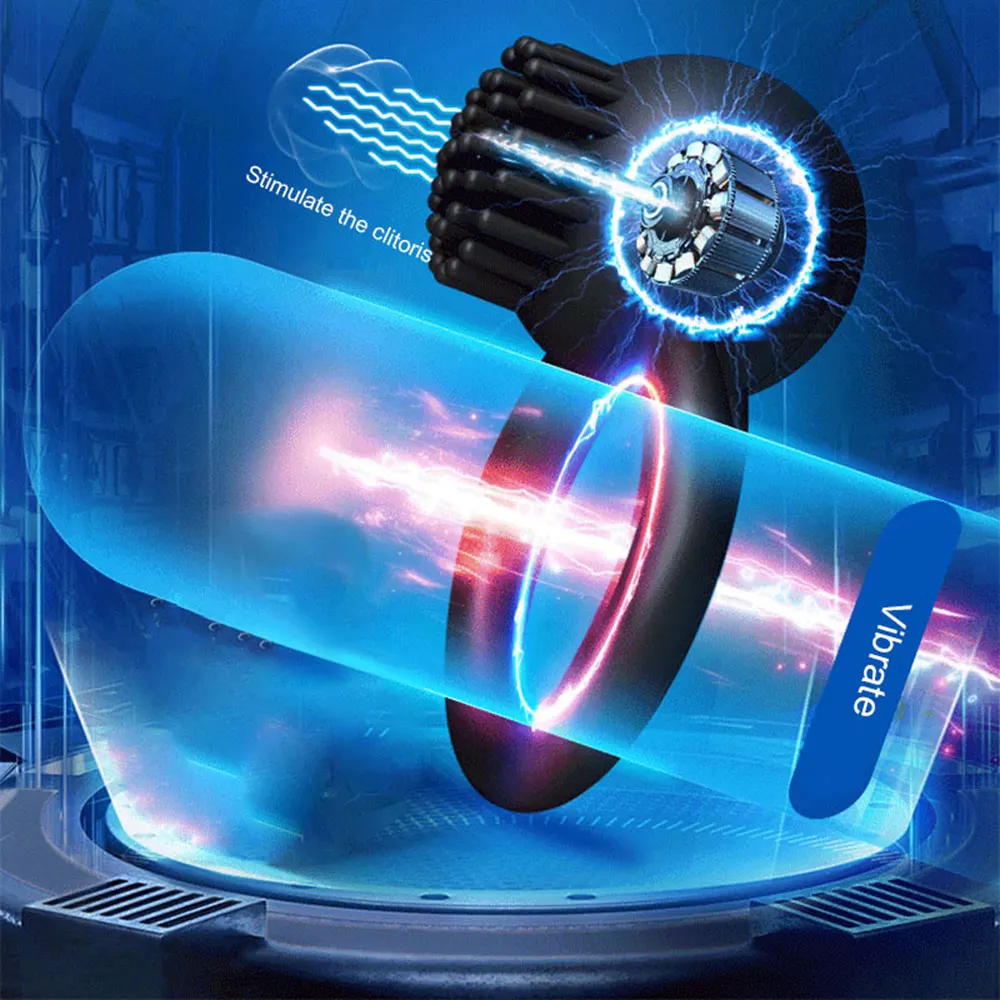 Rechargeable Penis Vibrating Ring Delay Ejaculation Bullet Vibrator Clitoris Massager Adult Sex Toys For Men Cock Silicone Rings | Красота и