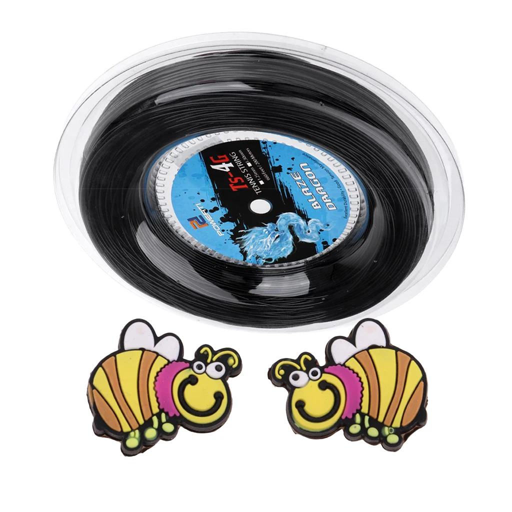 

1.25mm Tennis String Replacement 200m/Roll with 2 Pack Tennis Racket Vibration Dampener Damper