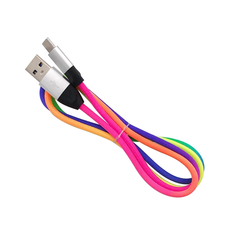 Кабель Usb type C 2A адаптер Otg Быстрая зарядка type-C зарядное устройство нейлоновый плетеный кабель для передачи данных конвертер