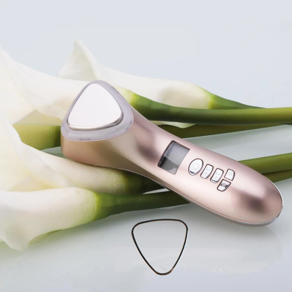 Ferramentas de Beleza Cuidados com a Pele Efeito de Vibração Máquina da Beleza Massageador Facial Ultra-sônica Rosto Dispositivo Spa Luz Anti-envelhecimento Levantamento 7 Beleza e saúde