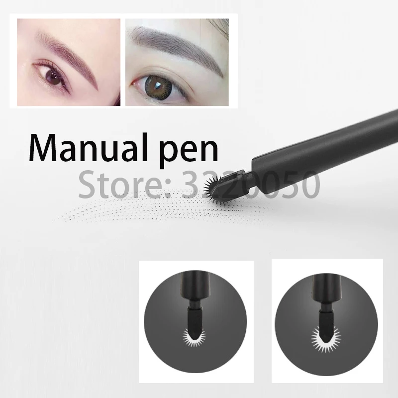 Tattoo Manual Pen Semi Permanent Makeup Eyebrow Eyeliner Lip Handle Tattoo Machine Microblading Pen for Beginner Practice kits