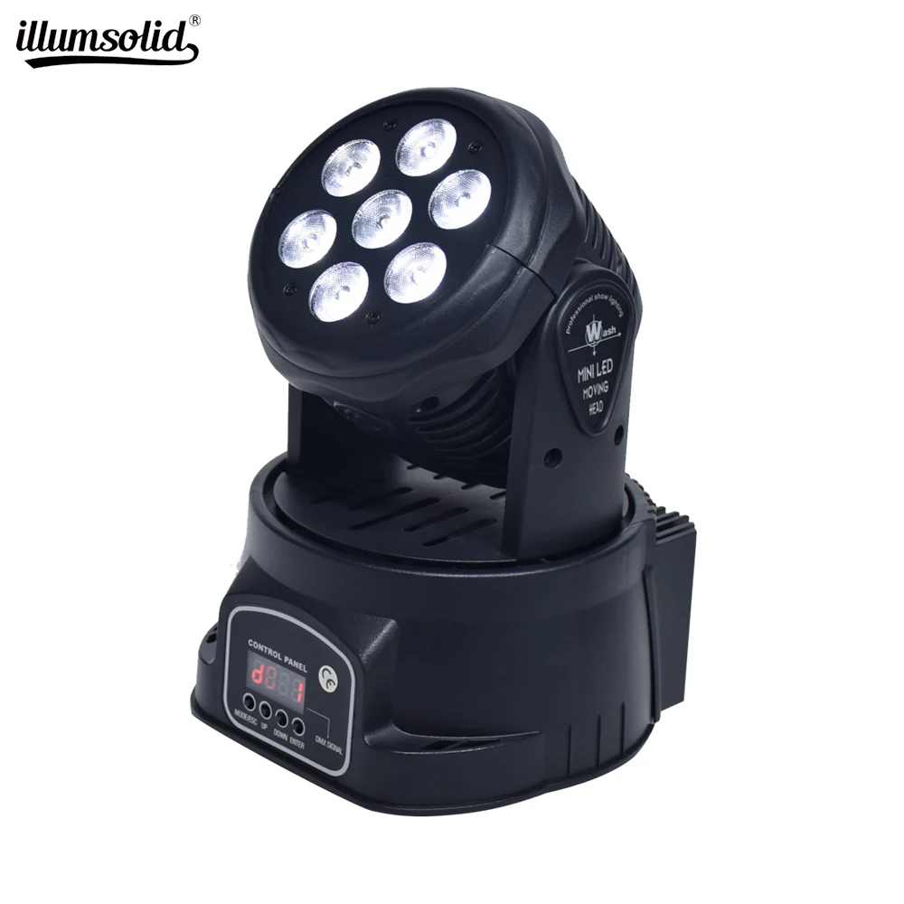 

Moving Head Light 7x12W LED RGBW (4 in 1) Color Lighting Effect for DJ Show Bar Party Wedding Disco KTV