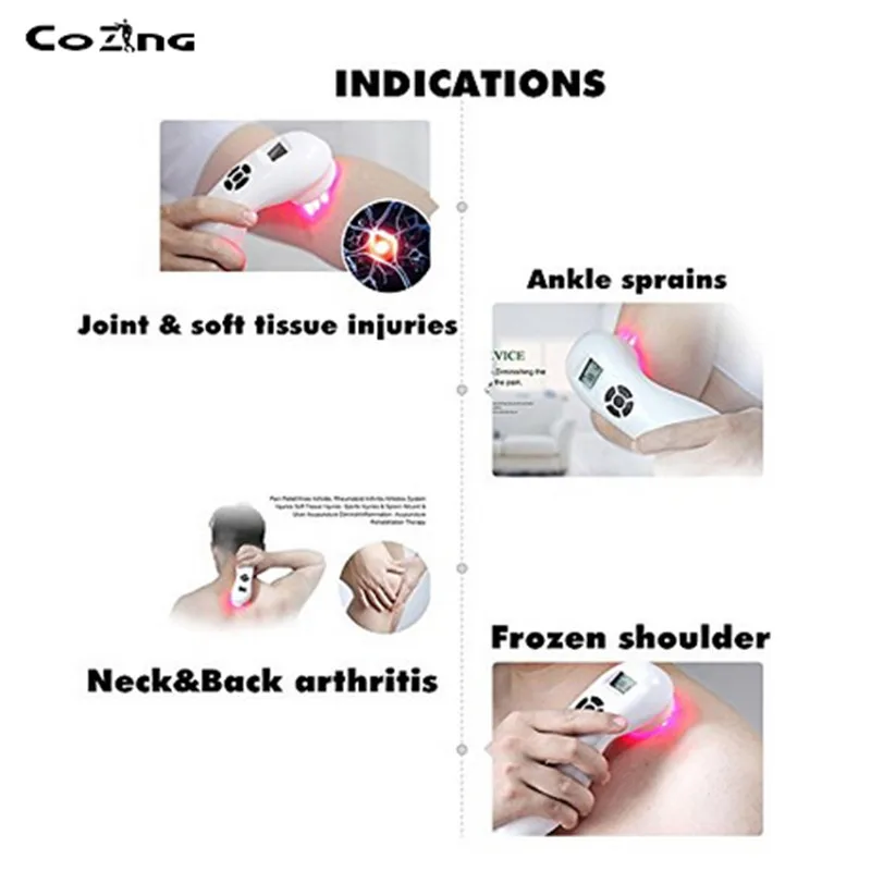 

650nm And 808nm Handy Portable Body Pain Relieve Laser Phototherapy Apparatus Device Knee Joint Arthritis Foot Pain