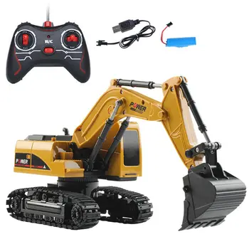 

RC Excavator Toy 2.4Ghz 5/6CH 1:24 Mini Engineering Vehicle RC Toys Rechargeable Excavator Engineering Vehicle Gift Toy for Kids