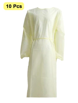 

10PCS Disposable Protection Gown Home Outdoor Protective Isolation Clothing For Cycling Anti-fog Anti-particle Overall Suit