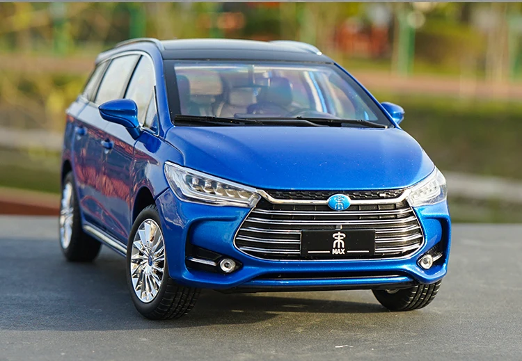 1/18 BYD реселлер версия модель автомобиля Song MAX новая энергия MPV коммерческий автомобиль литье под давлением модель автомобиля с небольшим подарком