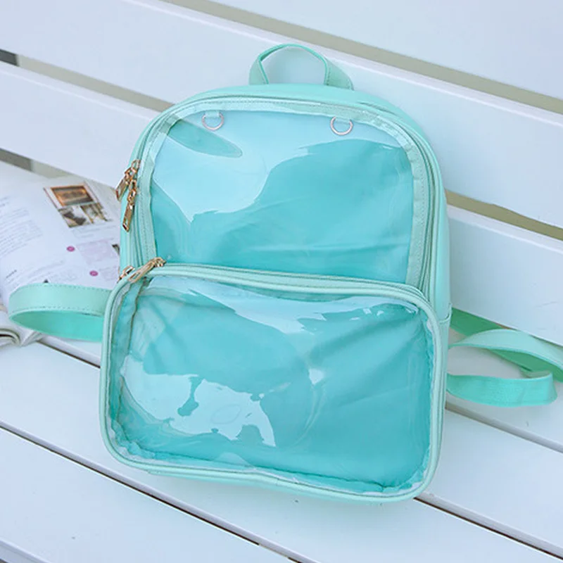 Новые женские рюкзаки прозрачные рюкзаки студенческие сумки конфеты прозрачные рюкзаки модные Ita сумки для девочек милые студенческие сумки - Цвет: Green