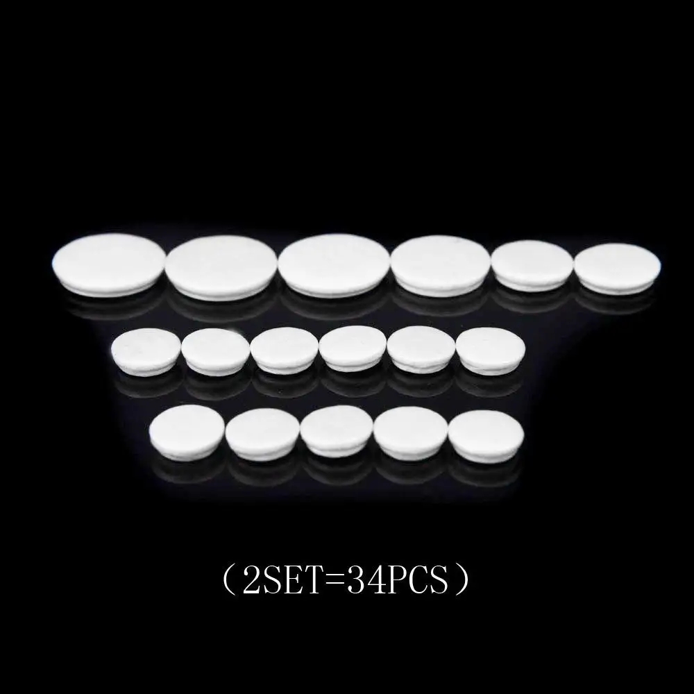 17pièces Coussinets Pour Clés De Clarinette Cuir Synthétique Tapis