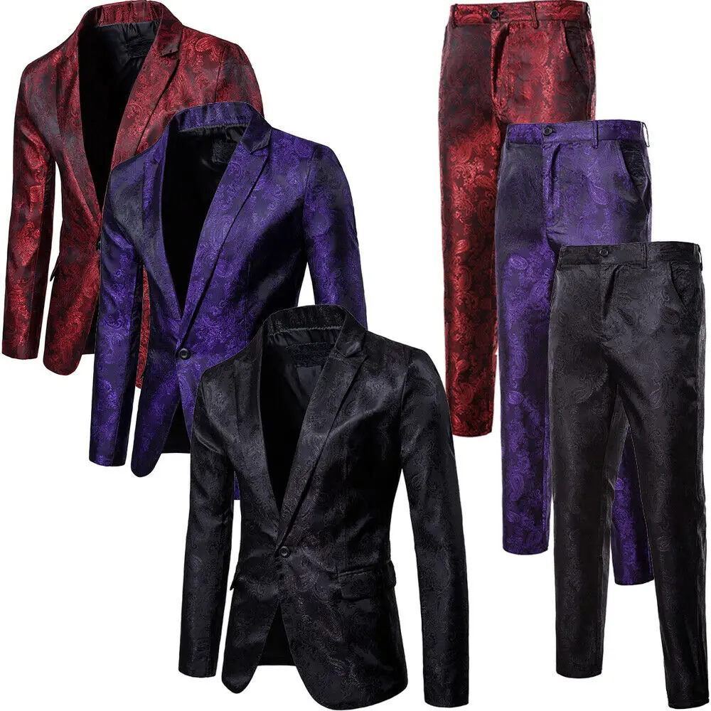 2 Pcs Mens Formal Blazer Suit Jacket Tux Waistcoat Trousers Wedding Dress 2019 Men Clothes 2 Pcs Mens Formal Blazer Suit Jacket Tux Waistcoat Trousers Wedding Dress 2019 Men Clothes
