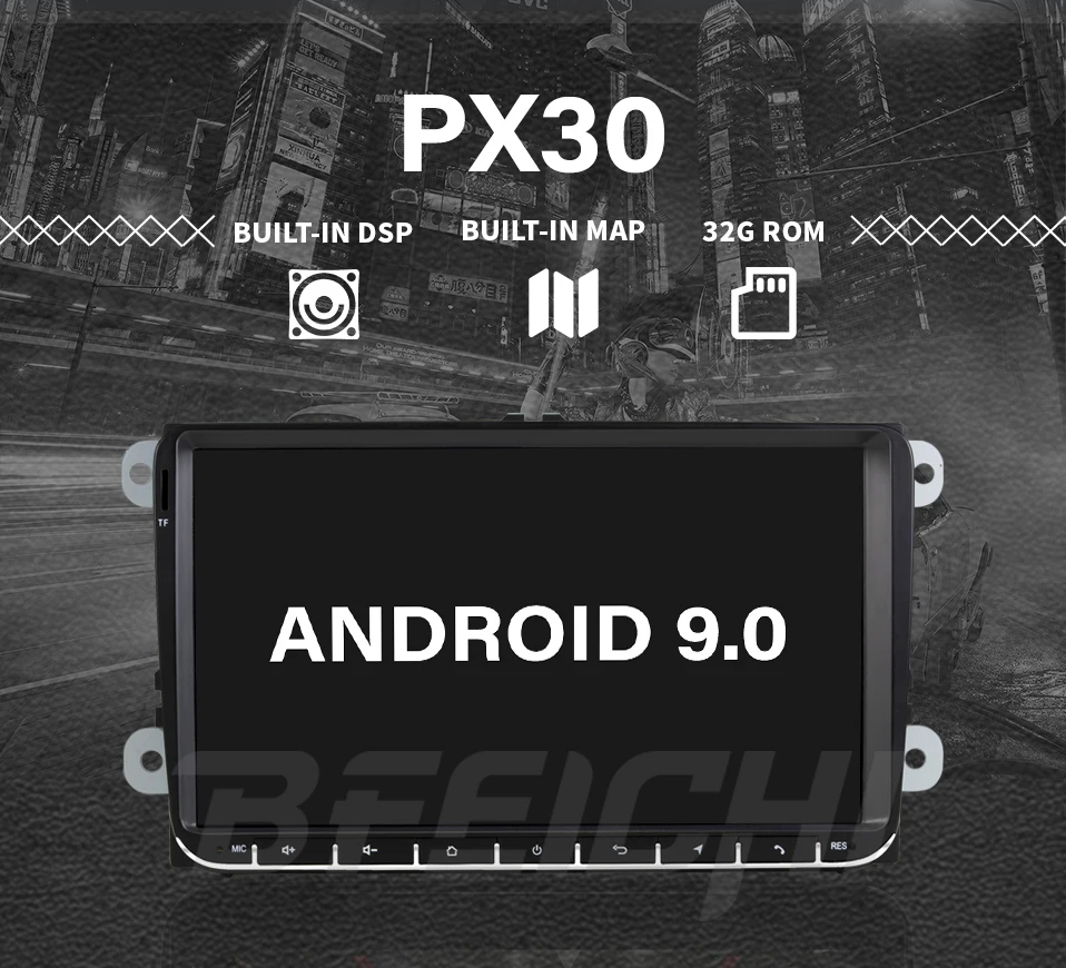 9 'Автомобильный dvd-плеер PX30 для vw golf tiguan polo Skoda Fabia octavia Superb Yeti Seat Leon Toledo Rapid Roomster AMAROK