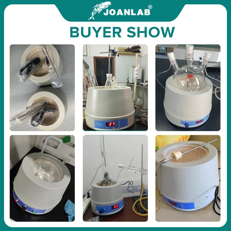 JOANLAB 디지털 전기 난방 맨틀 마그네틱 교반기 실험실 장비, 온도 조절기 포함, 공식 매장, 1000ml, 110V 220V