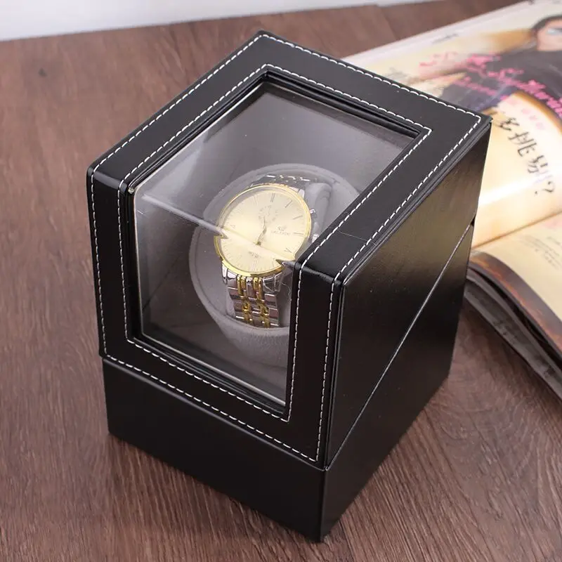 

PU Leather Mini Single Analog Watch Self-Winding Watch Box Watch Winder Winding Watch Roll Case ma da he