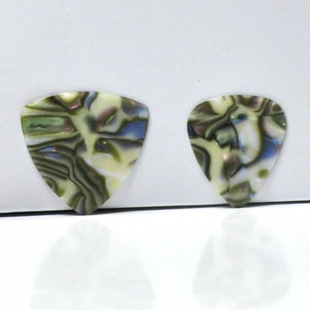

Lots of 100 pcs Medium 0.71mm Abalone Seashell Celluloid Guitar Picks Plectrums 2 Shapes
