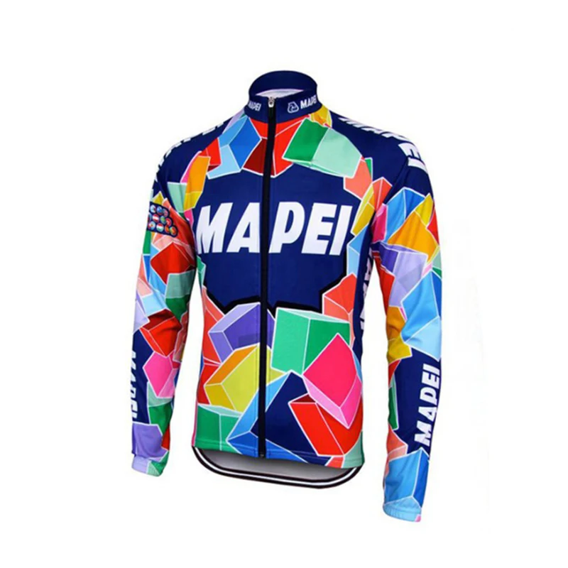 Весна осень Команда mapei мужская одежда maillot roupa de ciclista 12D набор велосипедных штанов с длинным рукавом Джерси одежда для велосипедистов