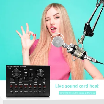 

V8S Bluetooth Audio Broadcast Headset Microphone Webcast Live Sound Card Computer components and hardware