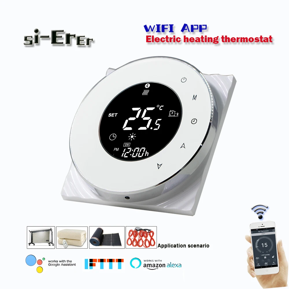 

Умный термостат для теплого пола, 16 А, работает с Alexa Google Home