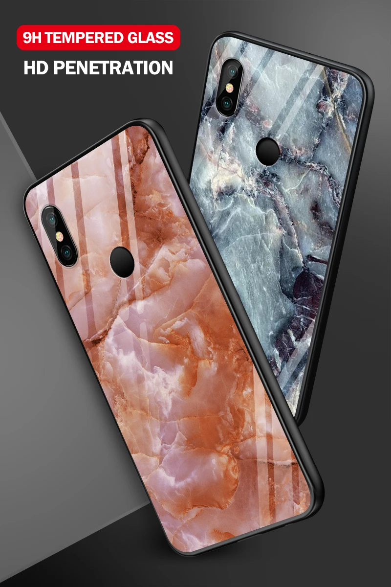 Закаленное Стекло задняя крышка для Xiaomi Redmi 5A 6A S2 GO Plus телефон крышка для Vivo Z5X IQOO NEX как S1 Pro ТПУ ПК с защитой от ударов