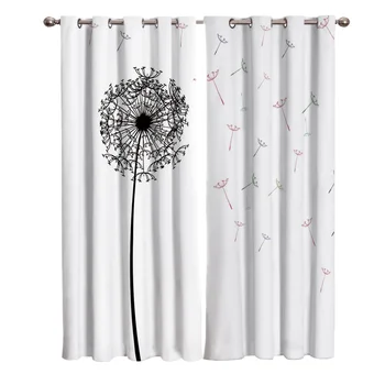 

Lack White Dandelion Seeds Room Curtains Large Window Window Curtains Living Room Bedroom Decor Print Kids Window Treatment