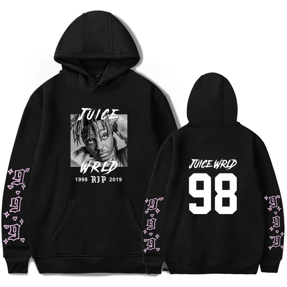 Новые модные толстовки с капюшоном Juice WRLD для мужчин и женщин, осенние толстовки с капюшоном в стиле хип-хоп, Повседневная Толстовка Juice WRLD для мальчиков и девочек, серые пуловеры