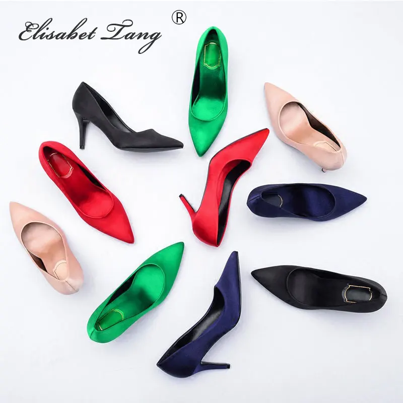 

ElisabetTang Women High Heels Female Shoes Women Pumps Pointed Toe Wedding Shoes Spring Autumn Elegant Offical Ladies Shoes
