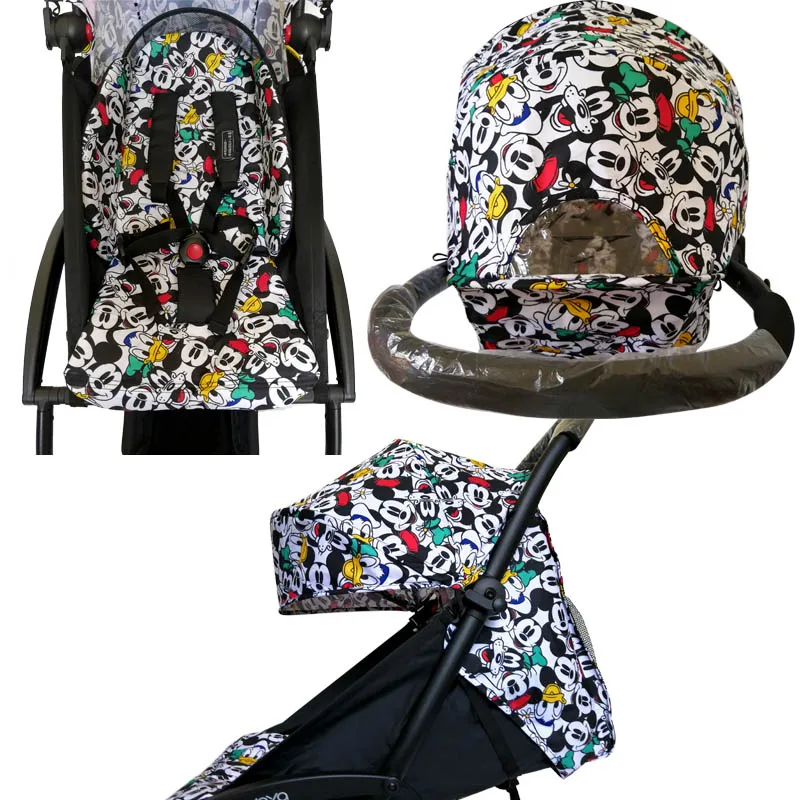 Stroller-Hood-Mattress-For-175-Yoya-Baby-Throne-Oxford-Cloth-Back-With-Mesh-Pockets-Yoya-Stroller (1)
