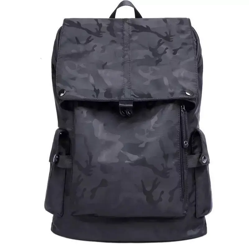 Посылка на обоих плечах, мужской тренд, персональный компьютерный рюкзак, мужской рюкзак для средней школы, отдыха, колледжа, студента, сумка для отдыха - Цвет: Blackcamouflage
