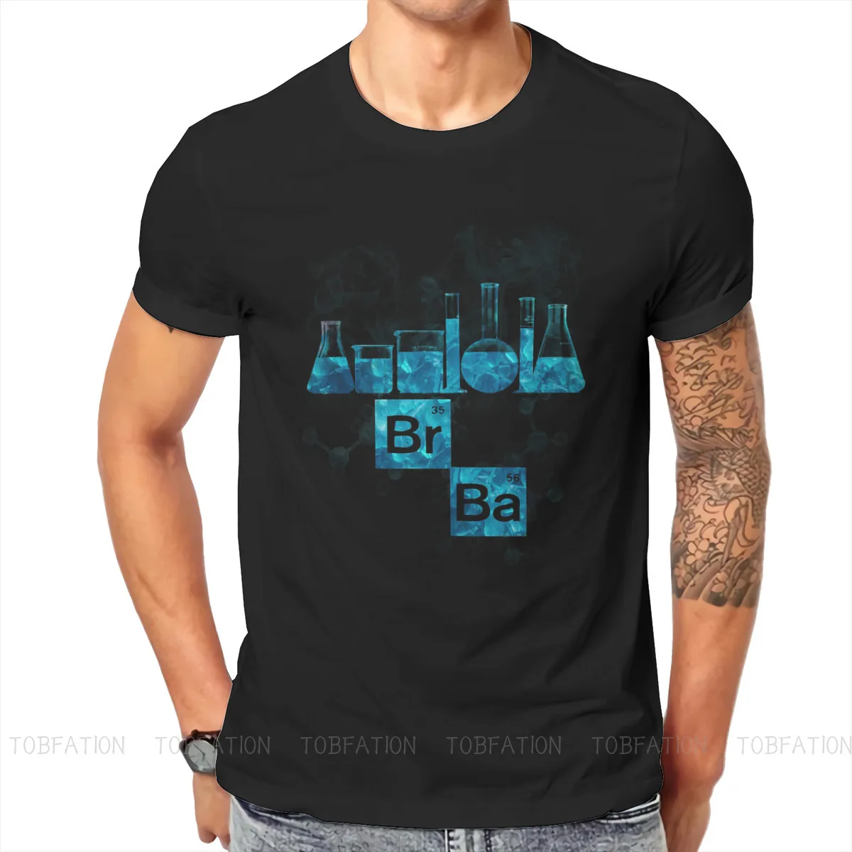 

Breaking Bad Walter White Chemistry Teacher TV Series TShirt for Men Respect the Chemistry Casual T Shirt Novelty Trendy Loose