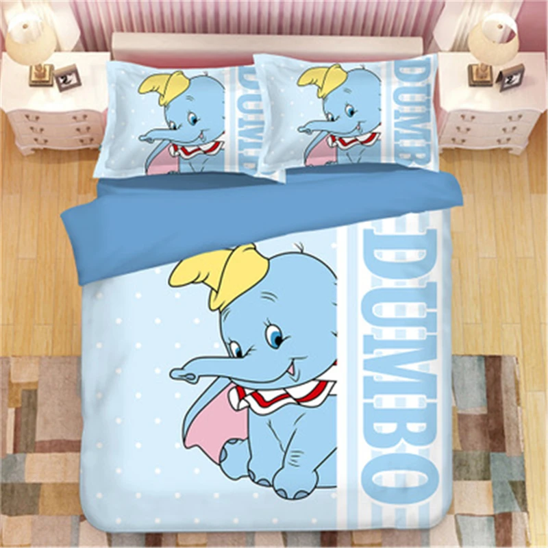 Disney Dumbo Комплект постельного белья с героями мультфильмов, милая парочка, две королевы, король, один двойной размер, для взрослых девочек и мальчиков, детский пододеяльник, наволочка - Цвет: FX-6