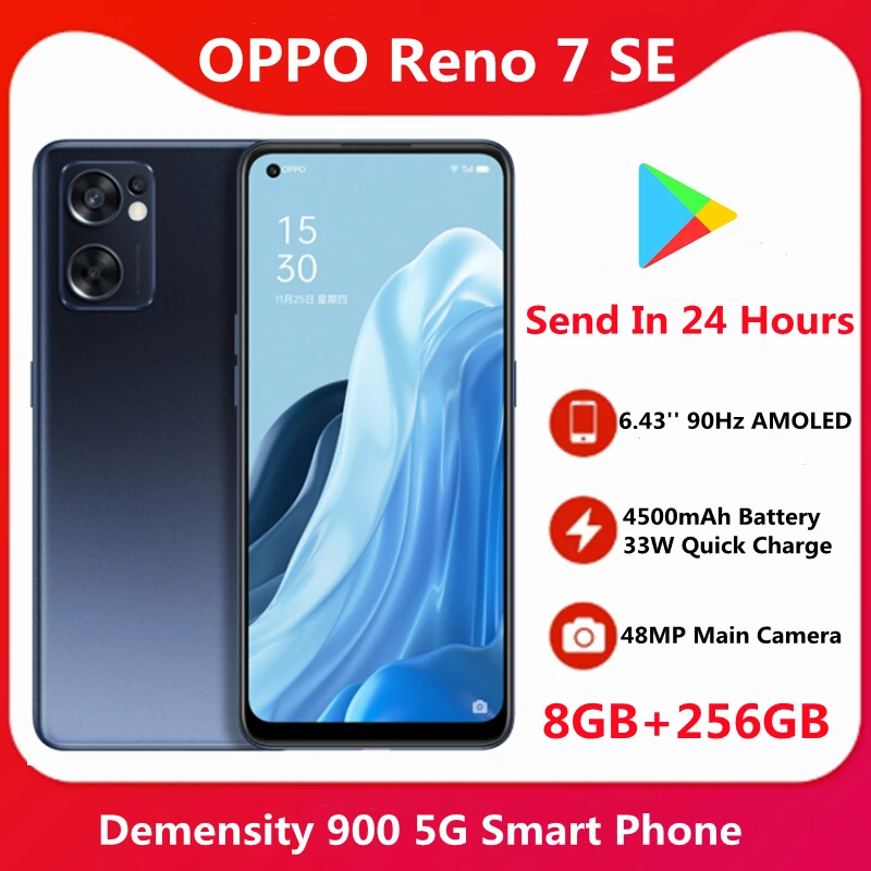 ram pc OPPO Reno 7 SE 7SE 8GB 256GB 5G Cell Phone Dimensity900 6.43inch 90Hz AMOLED 4500mAh 33W Super Charge OTG 48MP Camera ram pc