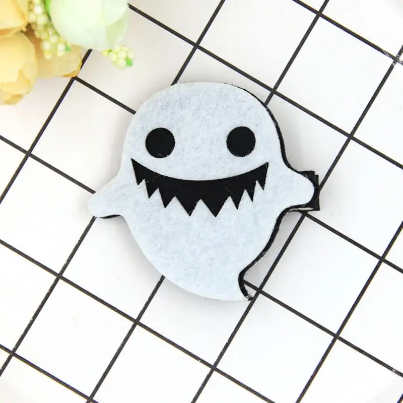1 Set/6Pcs Boutique Cute Felt Ghost Hairpin Kawaii Halloween Party Hair Clip Headwear
