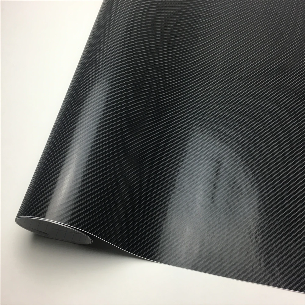 2D 3D 4D 5D 6D High Gloss Carbon Fiber Vinyl Wrapping Film For Car Vinyl Wrap Sheet Laptop Skin Phone Cover Motorcycle - Название цвета: 4D Carbon Black