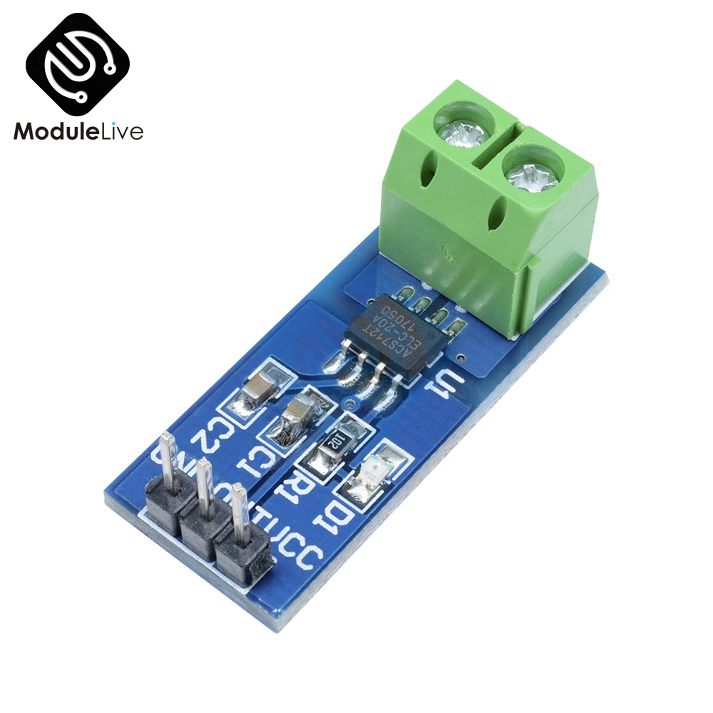 

NEW 20A Hall Current Sensor Module ACS712 model 20A ACS712 20A for Arduino