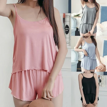 

2021 Neue Plus Size Pajamas for Woman Sexy Pijamas Women Sexy Sleepwear Summer Pyjama Femme O-Neck Home Suit Nightwear Tracksuit