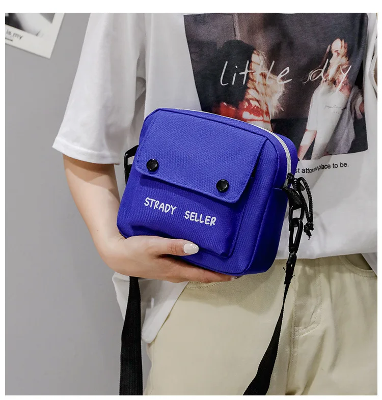 Hip Hop GIRL'S Cool Earth Disco Dancing Bag Canvas Bag Shoulder Bag Students Shoulder Bag Women's Contrast Color Bag
