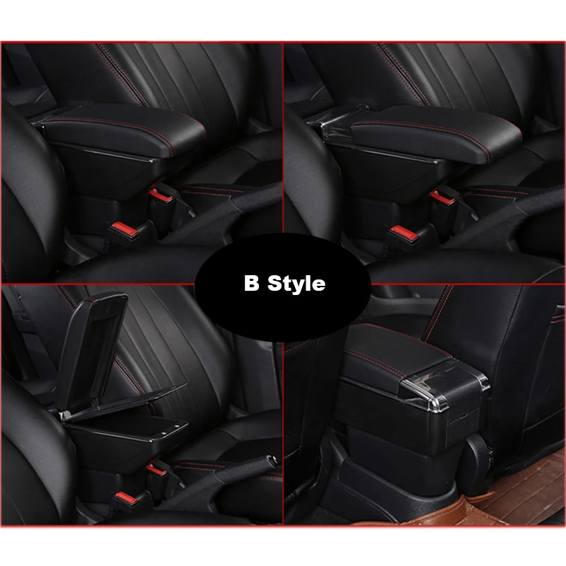 Kaufen Armlehne box Für KIA Rio 4 Rio X linie 2017 2018 zentrale Speicher inhalt Lagerung box mit tasse halter aschenbecher auto styling zubehör