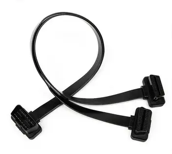 

OBD2 OBD II 16 Pin to 16 Pin 1 Male to Dual Female Extension cable, OBD Flat Cable 16Pin to 16 Pin Y Splitter Cable