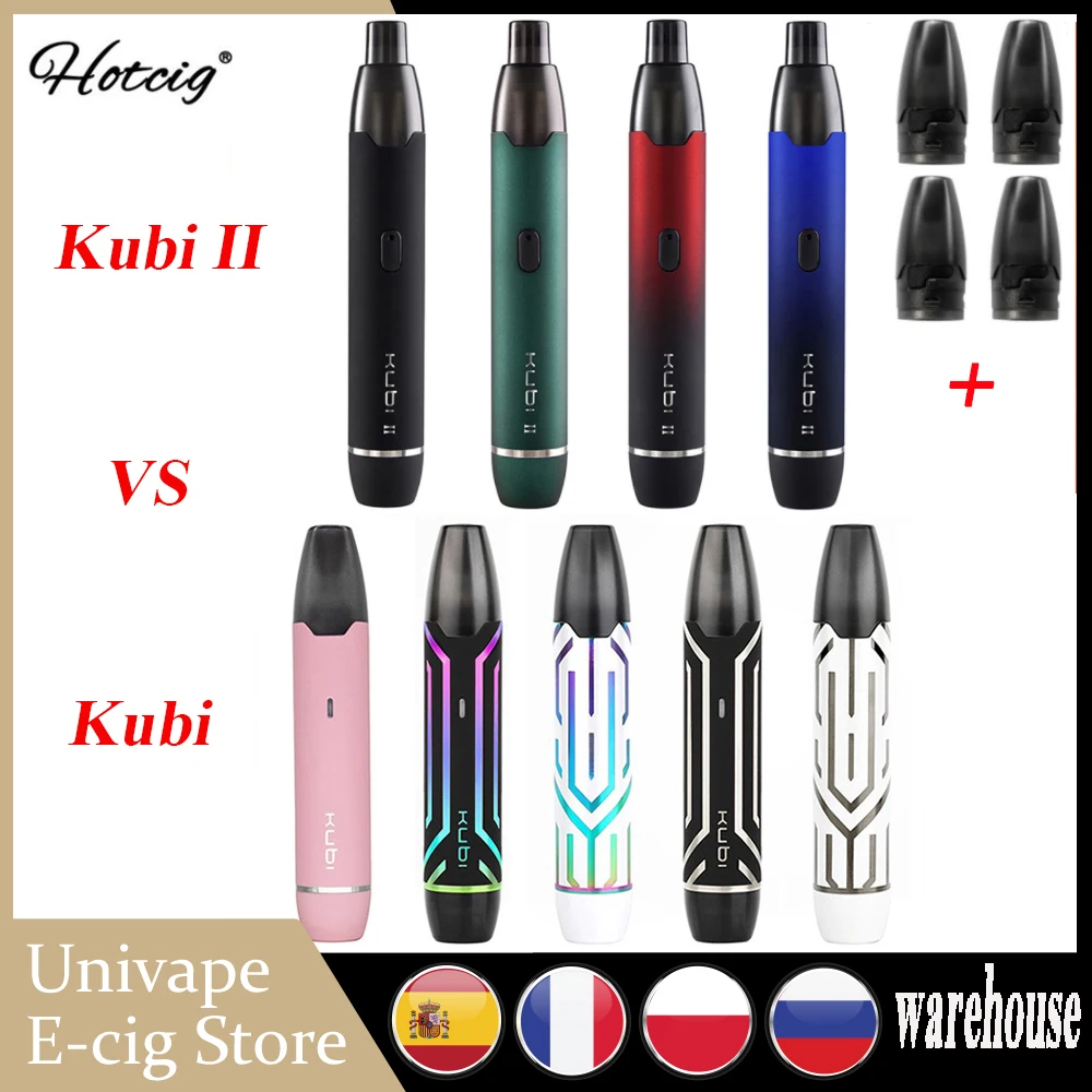 Оригинальный комплект Hotcig Kubi Pod испаритель II со встроенной батареей 550 мАч и