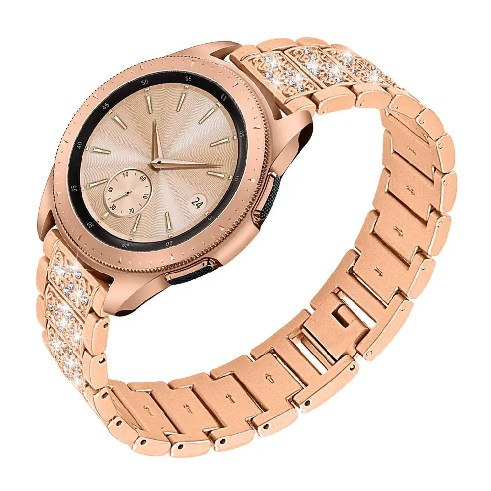 Шикарные часы, украшенные драгоценными камнями ремешок для samsung Galaxy Watch 46 мм 42 мм активный ремешок для часов на замену браслет для samsung gear S3 Classic