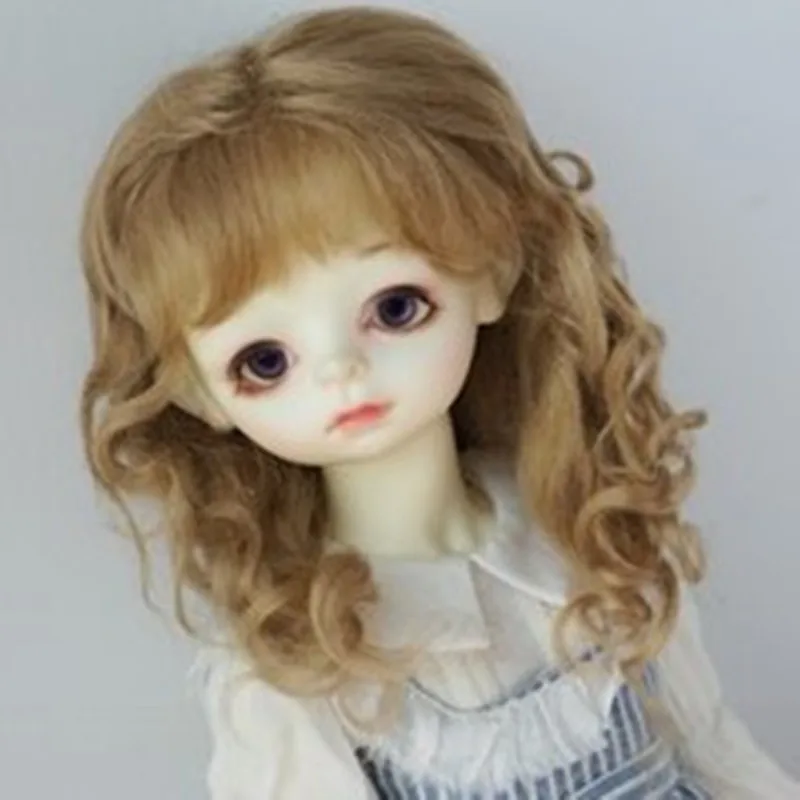 BJD кукла аксессуары 4 bjd парик светло-коричневый цвет мохер