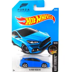 Matchbox Hot of Wheels 1: 64 Автомобиль 2016 Ford Focus RS Forza моторная Спортивная Коллекционная серия металлические Литые модели автомобилей детские игрушки