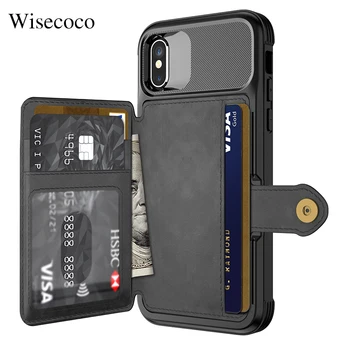 

Luxury Multifunction Leather Wallet Case for Iphone 11 PRO Xs Max Xr X 8 7 6 6s Plus Card Stand Hybrid Silicone Bumper Cover