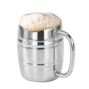 

230/300/450ml Double-Layer Portable Stainless Steel Coffee Beer Mug Drinking Cup Water Cup Bar Drinkware Coffee Cup Tea Mug