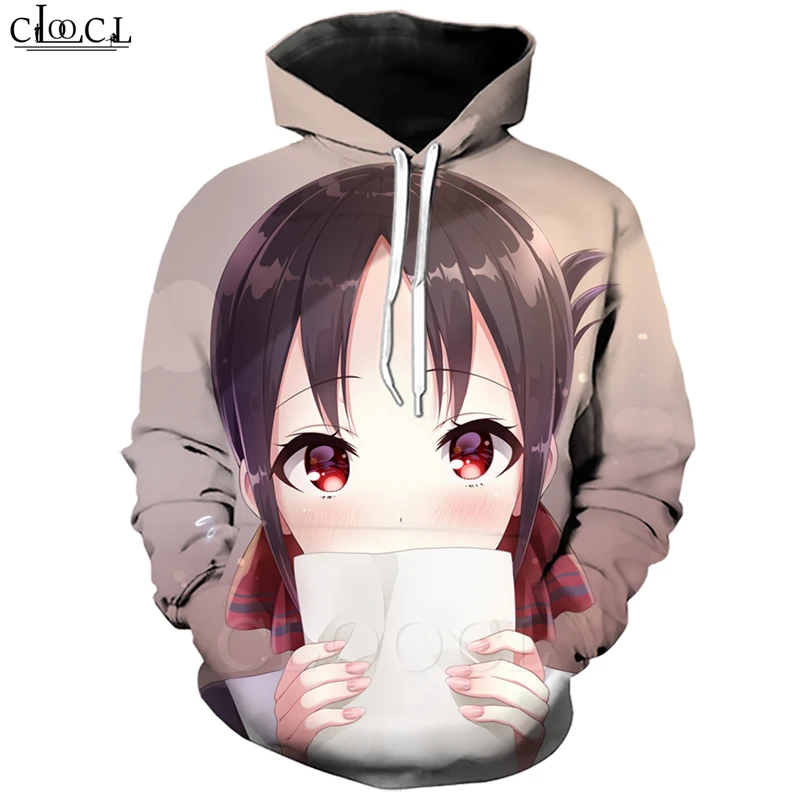 Аниме Kaguya Sama Love Is War толстовки для мужчин и женщин 3D принт Fujiwara Chika хиппи костюм хипстера хип-хоп Уличная одежда Топы B371 - Цвет: Hoodies 12
