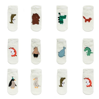 

Animal Cartoon Boat Socks Men's Fashion Summer Thin Section Korean Cute Casual Women Short Socks Version Japanese College Style