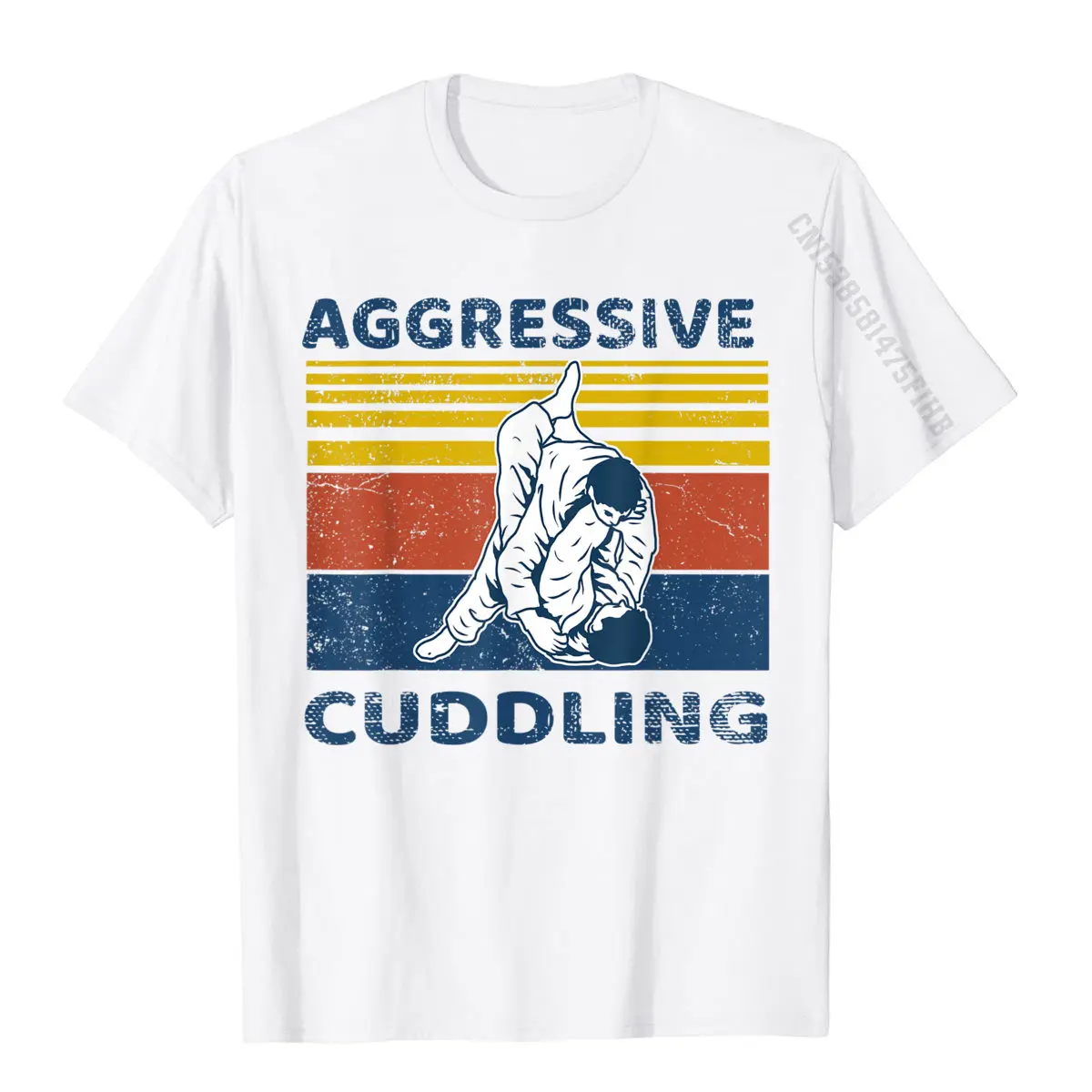 Casual 100% Cotton T-shirts for Men Short Sleeve Printed Tees Newest Mother Day Crewneck Tee-Shirts Hip hop Free Shipping Jiu Jitsu Shirts Aggressive Cudd ing Vintage BJJ MMA Jujitsu T-Shirt__17 white