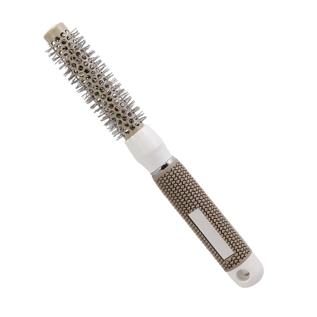 Salon Styling Hair Brush Curly Hair Small Round Brush Grey Comb Hairbrush