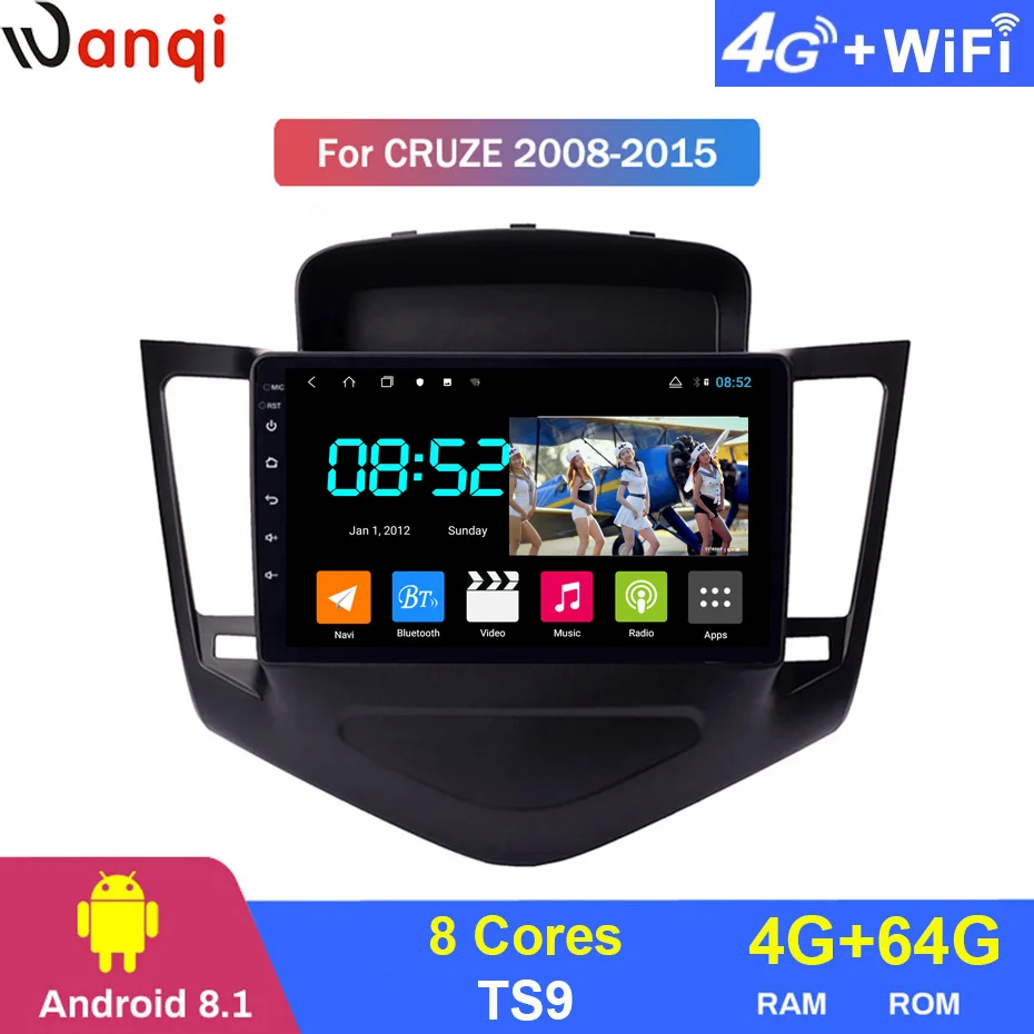 Android 8,1 автомобильный DVD 1din мультимедийная Navi система для Chevrolet Cruze 2008- Автомобильный gps навигатор стерео головное устройство BT SWC wifi