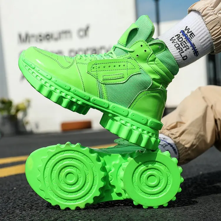 

Hip Hop Street Men Chunky Sneakers Gear Casual Shoes Tenis Sapato Masculino High Platform Sneakers Basket Man Walking Shoes