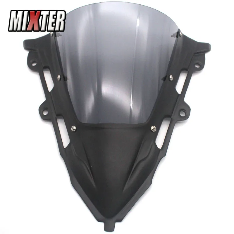 Подходит для Honda CBR650R CBR500R CBR 650 R CBR 500 R- CBR-650R мотоцикл двойной пузырь лобовое стекло козырек ветрового стекла Viser - Цвет: black smoke